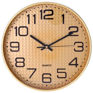 REGALWOVEN Plastic Modern Battery Powered Silent Non-Ticking Wall Clock 12 Inches - 1 of 4