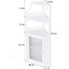 Jojoka 61'' Tall Corner Bar Cabinet with Adjustable Shelves, 5-Tier Industrial Bar Cabinet with Glass Holder, Gold - 2 of 4