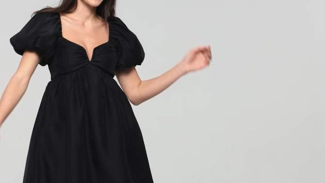 Women's Balloon Short Sleeve Organza Baby Doll Dress - A New Day™, 2 of 12, play video