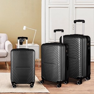 Luggage Sets, 3 Piece Luggage Expandable Suitcase Set, Hardshell 4-Wheel Spinner Luggage w/TSA Lock, ABS Clearance Suitcase Sets 20"/24"/28" - 1 of 4