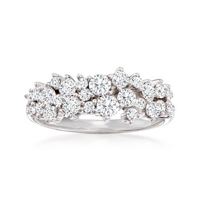 Ross-Simons 1.00 ct. t.w. Diamond Cluster Ring in 14kt White Gold