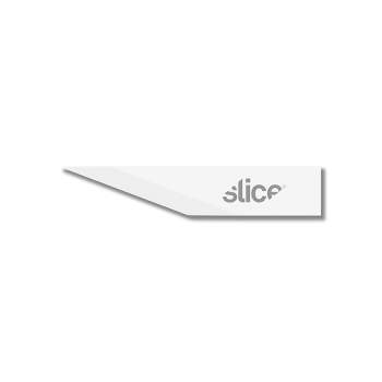 Slice 10519 Replacement Craft Knife Scalpel Blades - Straight Edge, Pointed Tip - Finger-Friendly Safety Blade - Pack of 4