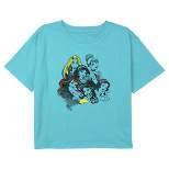Girl's Disney Princesses Sketches Crop T-Shirt