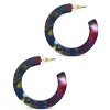 SHINE by Sterling Forever 1.75" Resin Flat Hoop Earrings - 2 of 3