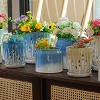 KTMBDW 8/6'' Modern Ceramic Planter Set of 2, Indoor-Outdoor Planter with Gradient Design for Patio, Garden, Windowsill - 4 of 4