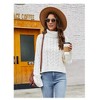 Coolmee Women's Fall Winter Turtleneck Cropped Sweater Casual Cable Knit Long Sleeve Pullover Jumper Tops - 2 of 4