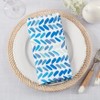 Saro Lifestyle Watercolor Design Chevron Table Napkins (Set of 12) - 4 of 4
