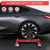 Car Wheel Dolly Jack Set of 2, Heavy Duty Vehicle Rollers Dolly with Twin Rollers & 4" Casters for Garage Repair, Vehicle Moving - 2 of 4