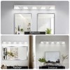 Modern Chrome LED Vanity Light 6-Light Wall Sconce Sleek Minimalist Design - 4 of 4