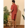 Lars Amadeus Men's Short Sleeves Shirt and Shorts Hawaiian Sets 2 Pieces - 3 of 4