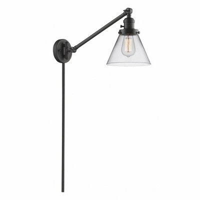 Cone - 1 Light Swing Arm Wall Sconce In Industrial Style-25 Inches Tall and 8 Inches Wide