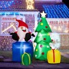 Costway 7 FT Inflatable Christmas Lighted Santa Claus & Christmas Tree with Gift Boxes - 2 of 4