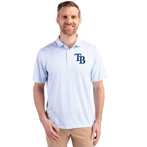 Tampa Bay Rays Cutter & Buck Pike Eco Symmetry Print Stretch Recycled Mens Polo - 1 of 1