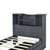 PAGED Full Size Platform Bed Modern Pine Bed Frame with 2 Storage Drawers and L-Shaped Bookcases for Bedroom, Easy Assembly - 4 of 4