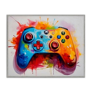 Stupell Industries Colorful Video Game Controller Framed Giclee Art - 1 of 4