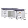 NicBex Storage Bench Modern Rectangle Stools with Metal Frame for Bedroom and Entryway, White - 3 of 4