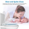 Round Toilet Seat with Toddler Seat Built in, Potty Training Toilet Seat Round Fits Both Adult and Child, with Slow Close and Magnets - 3 of 4