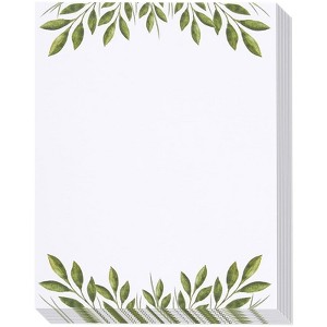 Genie Crafts 48x Leaf Themed Printer Friendly Stationery Letter Size Sheets, 8.5 x 11 Inches - 1 of 4