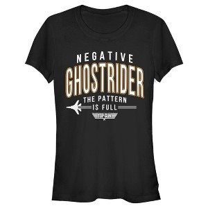 Juniors Womens Top Gun Negative Ghost Rider the Pattern Is Full T-Shirt - 1 of 4