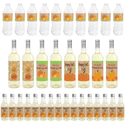 Big Dot of Happiness Pumpkin Patch - Fall, Halloween or Thanksgiving Party Decorations - Beverage Bar Kit - 34 Pieces