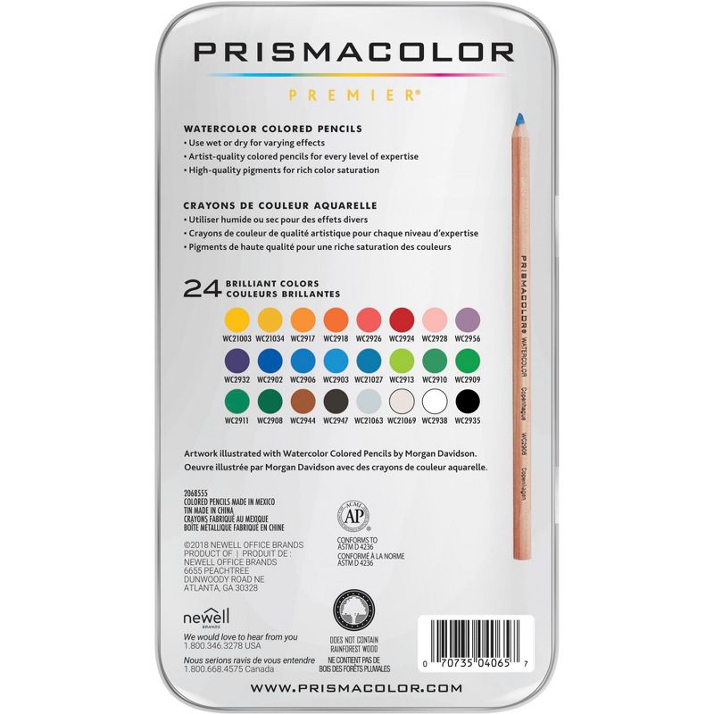 Prismacolor Premier Non-Toxic Water Soluble Watercolor Pencil Set, Assorted Color, Set of 24, 3 of 4