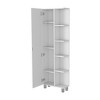 HomeRoots 20" White Accent Cabinet With Nine Shelves - 4 of 4