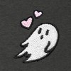 Dalix Heartly Ghost Embroidery Relaxed Hoodie Soft Fleece Sweatshirt Drawcord Fit Lounge Womens - 2 of 4