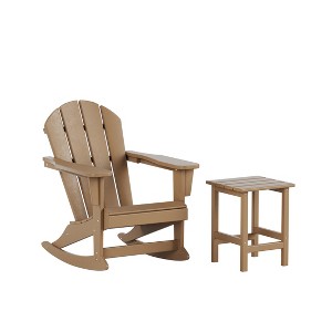 WestinTrends 2-Piece Set Outdoor Adirondack Rocking Chair with Side Table - 1 of 2