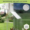 Large Metal Chicken Run, Walk-in Chicken Coop with Lockable Door, Outdoor Chicken Pen with Waterproof and Anti-UV Cover,  Poultry Cage for Yard, Farm - 4 of 4