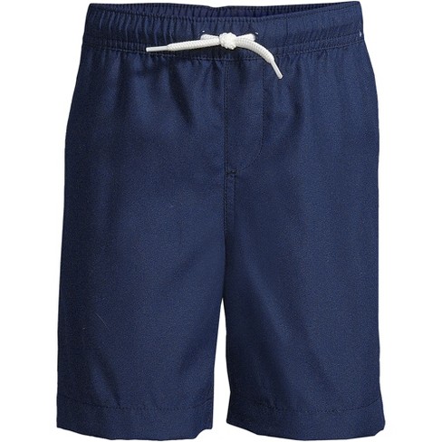 Lands' End Kids Slim Solid Volley Swim Trunks - Large - Deep Sea Navy ...