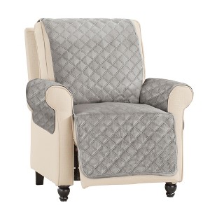 Collections Etc Soft Velvet Waterproof Quilted Furniture Cover - 1 of 3