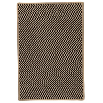 Colonial Mills Point Prim Braided Rug, Black 3'x5' , Rectangle Shape
