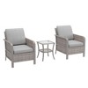 Sonkuki 3 Pieces Outdoor Patio Furniture Sets, Rattan Chair with Table Wicker Set for Backyard Porch, Garden, Poolside, Balcony - 2 of 4