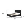 HomeRoots Black Tufted Upholstered Twin Bed Frame - 3 of 4