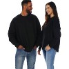U.S. Apparel Men's & Women's Oversized Crew Neck Cozy Sweatshirt | Black - 2 of 4