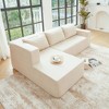 LOVMOR Modular Sectional Sofa, Modern 3-Seater Couch with Extra Deep Seat and Wide Arms, Comfy Upholstered Furniture for Living Room, Bedroom, Office - 3 of 4