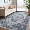 Washable Vintage Oriental Rug Non Slip Low Pile Rug Soft Throw Floor Cover Retro Printed Foldable Indoor Carpet for Living Room Bedroom Nursery - 3 of 4