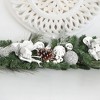 CuisinSmart Christmas Garland, 6 Ft Pre-Lit Christmas Garland Decorations with Ribbon Bows, Ball Ornaments - 3 of 4