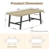 Homhougo 71 Inch Rectangular Dining Table for 6-10 People, Modern Farmhouse Kitchen Table with Adjustable Feet - 2 of 4