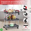 3-Layer Folding Cart Portable Service Trolley Collapsible Utility Carts 56 Lbs Load Capacity - 4 of 4