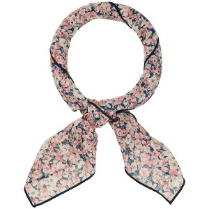 INSPIRE CHIC Women's Chiffon Scarves Floral Print Square Neckerchief 25.6" X 25.6" - 1 of 4