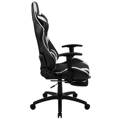 X30 Black Multi-Colored Leather Gaming Chair with Footrest