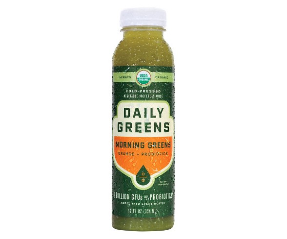 Daily Greens Morning Greens Organic Cold Pressed Juice 12 oz