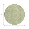 Sage And Mint Green Floral Washable Indoor Outdoor Area Rug - 3 of 4