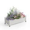 Chic Crate - Elevated Resin Garden Bed w/ Smart Drain & 21Gal - UV-Proof Ergo Design Indoor/Outdoor - 2 of 4