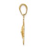 Black Bow Jewelry 14k Yellow Gold 15mm Satin and Diamond Cut Sun Pendant - 2 of 4