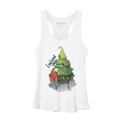 Women's Design By Humans Waiting for Christmas By kuz512 Racerback Tank Top