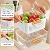 5-Pack Fridge Organizers with Removable Colanders, 4-in-1 Produce Storage Containers - 3 of 4