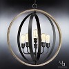 Urban Ambiance Luxury Vintage Chandelier,  30-3/4"H x 28"W,  Charcoal Finish, UHP2210 - 3 of 4