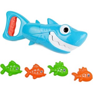 Shark Grabber Bath Toy with Biting Action, Includes 4 Toy Fish for Water Play Ages 4-8 - 1 of 4